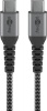Goobay 49302 USB cable 1 m USB 2.0 USB C Grey Silver Photo