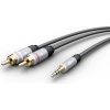 Goobay 78739 audio cable 3 m 3.5mm 2 x RCA Black Photo