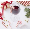 Ginger Ray Red and Gold Christmas Candy Canes Glass Decorations Photo