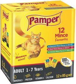 Photo of Pamper Wet Cat Food Multipack - Mince Favourites