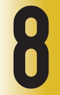 Photo of Tower Reflective Adhesive Number Sign - 8