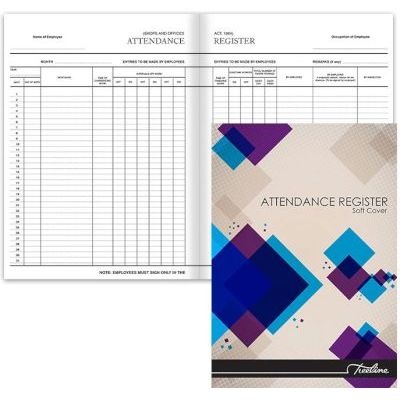 Photo of Treeline A4 Stitched Attendance Register Soft Cover Book