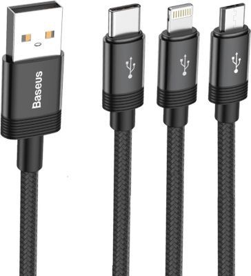 Photo of Baseus Data Faction 3-In-1 Cable USB For M L T 3.5A