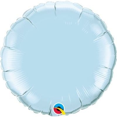 Photo of Qualatex Plain Pearl Light Blue Round Foil Balloon