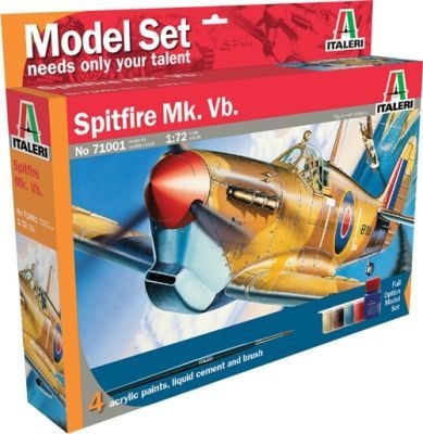 Photo of Italeri Mk. Vb. Aircraft Spitfire Model Set Including Paints
