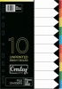 Croxley JD1480 A4 Unprinted Bright Board File Dividers - 10 Divisions Photo