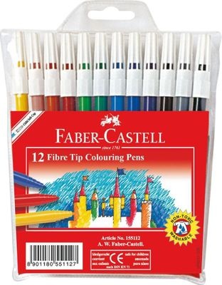 Photo of Faber Castell Faber-castell Fibre Pen Fine Point 54f Wallet Of 12 Assorted Colours