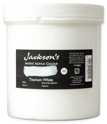 Photo of English Press Jackson's - Artist Acrylic Paint - 1 Litre - Titanium White