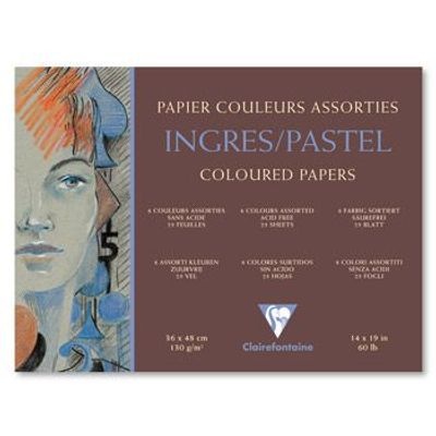 Photo of Clairefontaine Claire Fontaine Ingres Glued Pastel Pad - Neutral Colours