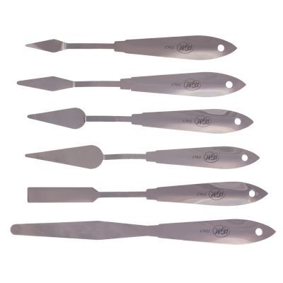 Photo of RGM Solid Stainless Steel Palette Knife - Set of 6