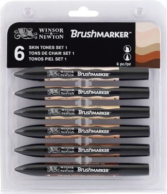 Photo of Winsor Newton Winsor & Newton Brush Marker - Set of 6 - Pastel Tones