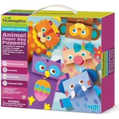 Photo of 4M Industries 4M Animal Paper Bag Puppets