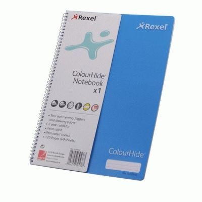 Photo of Rexel A5 Colourhide Feint Rule Perforated Notebook