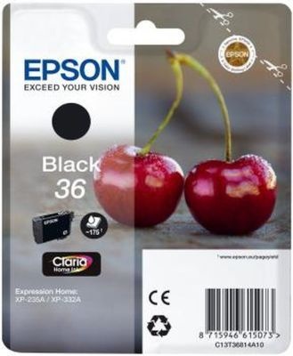 Photo of Epson 36 Claria Original Black 1 pieces Singlepack Home Ink