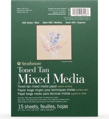 Photo of Strathmore 400 Toned Tan Mixed Media Pad - 300gsm