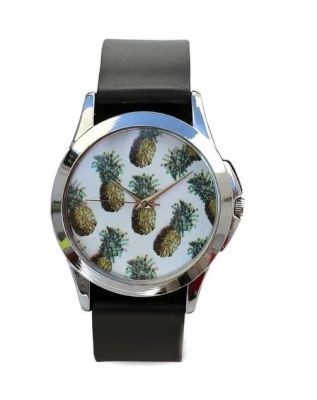 Photo of Just for Me Black Strap Analog Picture Watch - Fresh Pineapple Multicoloured