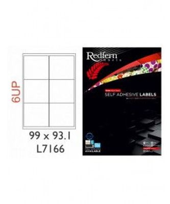 Photo of Redfern 6UP 99mm x 93.1mm A4 Self Adhesive Labels - 25 Sheets For Product Barcodes