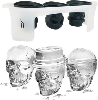 Photo of ALTA Silicone Skull Ice Moulds with Plastic Stand - Set of 3