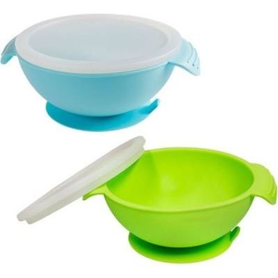 Photo of Napps Silicone Baby Suction Feeding Bowls - Green and Blue