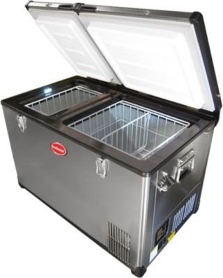 Photo of Snomaster - 66L Dual Compartment Stainless Steel Fridge/Freezer AC/DC