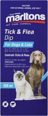 Photo of Marltons - Tick & Flea Dip - For Dogs & Cats - 100ml