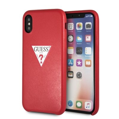 Photo of Guess - Pu Leather Case Triangle Logo iPhone X / XS Red