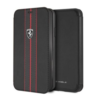 Ferrari Pu Leather Flip Case iPhone XR Black