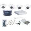 HikVision 4CH 2MP Dome Security Camera Kit With 100M Cable Photo