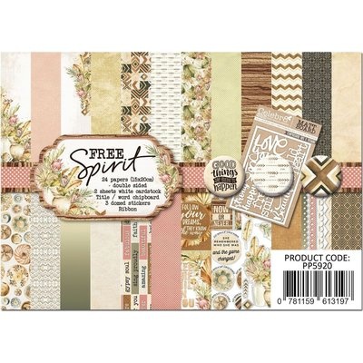 Photo of Celebr8 Free Spirit Mini Paper Pack - 24 Double-Sided Sheets with Chipboard and Stickers