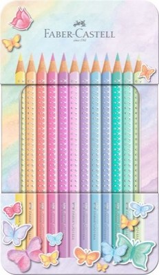 Photo of Faber Castell Faber-Castell Sparkle Pastel Colour Pencil Crayons in Tin