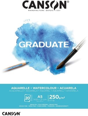 Photo of Canson A5 Graduate Watercolour Pad - 250gsm