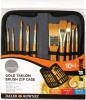Daler Rowney Simply Zip Case with 10 Gold Taklon Brushes Photo