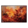Fancy Artwork Canvas Wall Art :Swirling Hues Orange Red Yellow - Photo