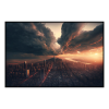Fancy Artwork Canvas Wall Art :Cloudy Sunset City View - Photo