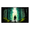 Fancy Artwork Canvas Wall Art :Man in Thick Forest - Photo