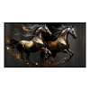 Fancy Artwork Canvas Wall Art :Running Golden Horses - Photo