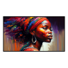 Fancy Artwork Canvas Wall Art :African Woman Painting by Nelson Makamo - Photo