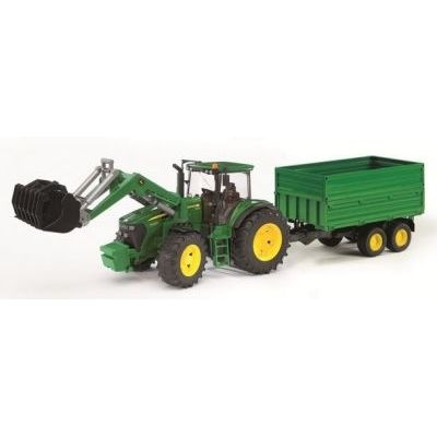 Photo of Bruder John Deere 7930 With Frontloader & Tipping Trailer
