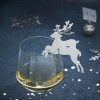 Ginger Ray Silver Christmas Glitter Reindeer Glass Decoration Photo