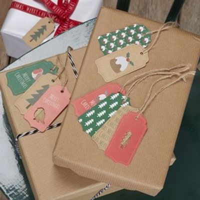 Photo of Ginger Ray Christmas Patterns Luggage Tags