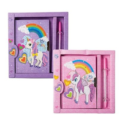Photo of Classic Novelty Unicorn Notebook With Pen 2 Pack