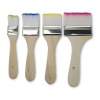 Khoki Flat Brush Set Assorted Brush Tip Colours 4 Piece 3 Pack Photo