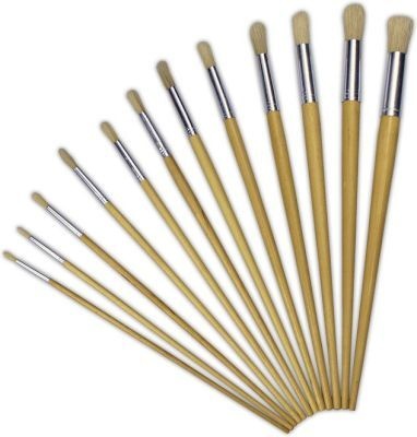 Photo of Treeline Long Handle Synthetic Round Paint Brushes