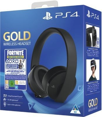 Photo of Sony Playstation Gold Wireless Over-Ear Headphones and Fortnite Neo Versa Bundle