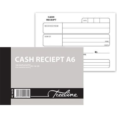 Photo of Treeline Duplicate Pen Carbon Cash Receipt Book - 100 Duplicates