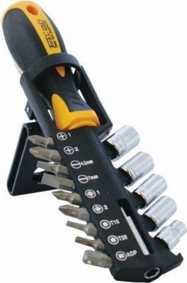 Photo of Tork Craft Screwdriver Set With Bits Sockets & Belt Clip