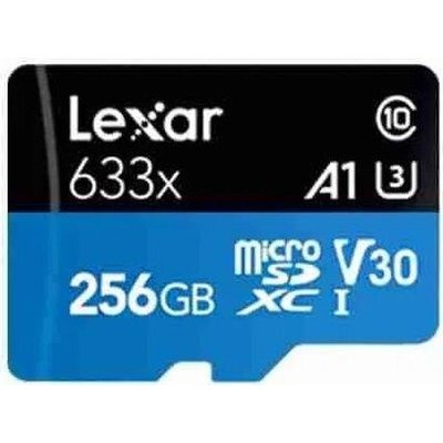 Photo of Lexar 256GB High-Performance Blue Series 633x UHS-I microSDHC Memory Card - with SD Adapter