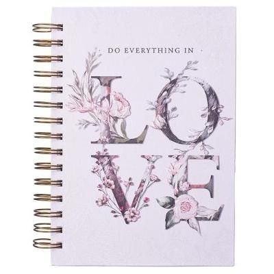Photo of Christian Art Gifts Inc Do Everything In Love Large Wirebound Journal in White