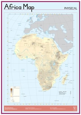 Photo of Lingua Franca Publishers African Map Physical Chart