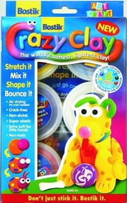 Photo of Bostik Crazy Clay - Red Yellow Blue White Purple Black